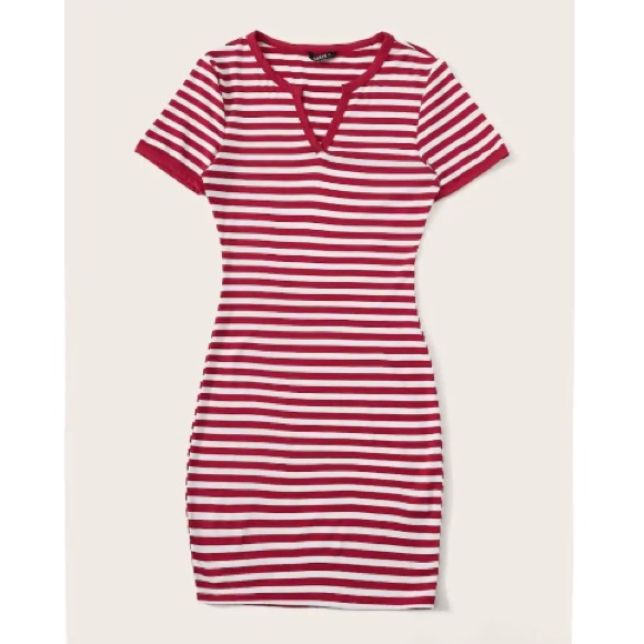 Red & White Striped T-Shirt Dressā¤ļø - Picture 5 of 6